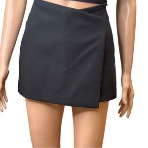 Zara Black Skorts Side Zipper XS